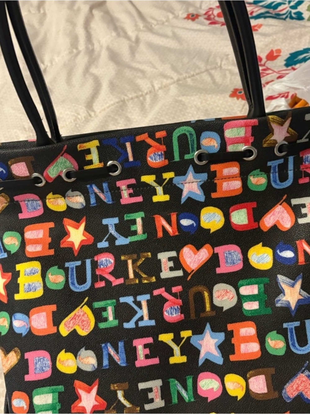 Dooney and Bourke doodle print bag